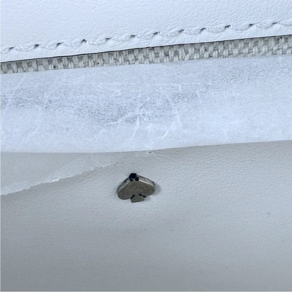 NWT Kate Spade White Tan Nicola Wicker Gold Hardware Heart Twistlock Crossbody - Picture 5 of 15